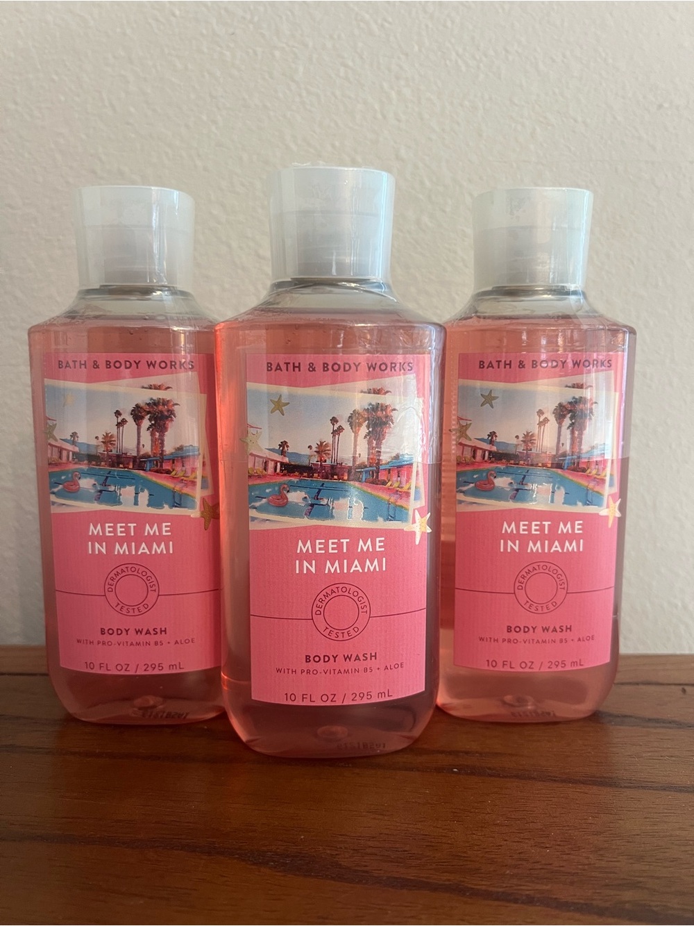 Bath & Body Works Meet Me In Miami Body Wash, Set of 3, New